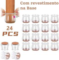 Kit 24 Protetor Feltro Para Pé De Cadeira Redondo 3,3 até 4,5cm Anti-Risco Proteja seu piso Kit 24 Protetor Feltro Para Pé De Cadeira Redondo 3,3 até 4,5cm Anti-Risco Proteja seu piso