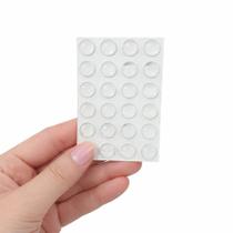 Kit 24 Protetor Redondo De Silicone Adesivo Anti Impacto Pequeno 0,95cm Moveis Porta Parede Teclado