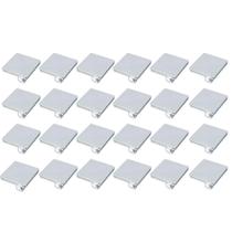 Kit 24 Puxadores Aspen Cromados de Armários Gavetas Ponto Quadrados Torralba