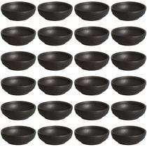 Kit 24 Ramequins 70ml Cerâmica Orgânico Preto Matte Restaura Kit 24 Ramequins 70ml Cerâmica Orgânico Preto Matte Restaura