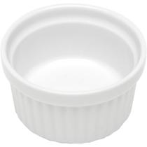 Kit 24 Ramequins Canelado 50ml de Porcelana Classic Branco 6x4cm Lyor para Servir Ketchup e Petiscos