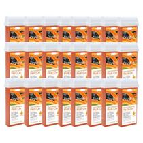 Kit 24 Refil Cera Depilatoria Corporal Profissional Depilação Roll On Depilflax Mamao 100g