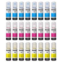 KIT 24 Refil de Tinta Para Epson T544 Ciano, Magenta, Amarelo L5290