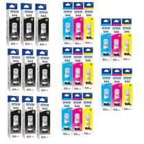 Kit 24 Refil Tinta original Para T544 L3110 L3150 L3250 B Y C M