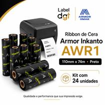 Kit 24 Ribbons Cera Armor Inkanto AWR1 110x74m Preto Kit 24 Ribbons Cera Armor Inkanto AWR1 110x74m Preto