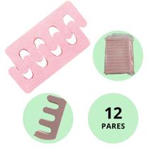 Kit 24 Separador de Dedos Pé Pedicure Profissional Reutilizável em EVA