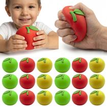 Kit 24 Squishies Coloridos De Maçã Fofo e Macio Para Apertar Brinquedos Sensorial Anti Stress