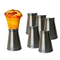 Kit 24 Suportes Alumínio Escovado Pizza Cone Medio Gastrobel Kit 24 Suportes Alumínio Escovado Pizza Cone Medio Gastrobel