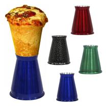 kit 24 Suportes Alumínio Grande Color Sortidos Pizza Cone