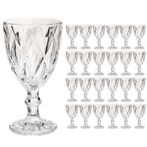 Kit 24 Taças Vidro Transparente 340ml Bico de Jaca Diamante Vinho Kit 24 Taças Vidro Transparente 340ml Bico de Jaca Diamante Vinho