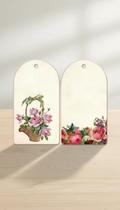 Kit 24 Tags Florais para Presente 5x9cm