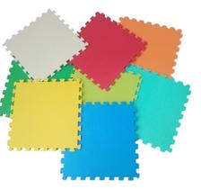 Kit 24 Tapetes Tatames Coloridos EVA 50 x 50 x 2cm com Borda