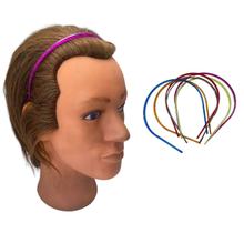 Kit 24 Tiaras Arco Liso Colorido com Glitter 11cm Festa