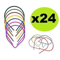 Kit 24 Tiaras Arco Plástico Para Cabelo Sortida 14cm