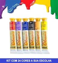 Kit 24 tinta a óleo oil colors classic acrilex 20ml