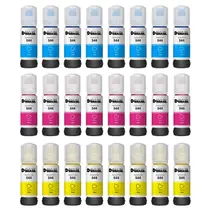 KIT 24 Tintas compatível T544 Ciano, Magenta, Amarelo para impressora Ecotank Epson L3250, L3210, L5290, L5591 KIT 24 Tintas compatível T544 Ciano, Magenta, Amarelo para impressora Ecotank Epson L3250, L3210, L5290, L5591