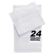 Kit 24 Toalhinhas De Mão Social Escolar Boca Bordar - Branca
