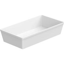 Kit 24 Travessas 32x17x7cm Bandejas Plásticas Brancas Porções Restaurante Quiosque