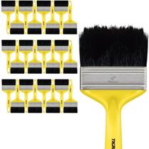 Kit 24 Trinchas Pinceis Tigre Janela Portão Escada Esmalte Óleo Pintura Metais Pequena 7,62cm 3” 519 Polegadas Filamento Cerdas Sintéticas Preta