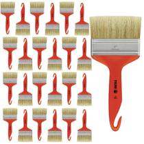 Kit 24 Trinchas Pinceis Tigre Porta Móveis Madeira Verniz Cabo Plástico Cerdas Animais Brancas Natural Pelos Média 10,16cm 4" Polegadas 696 Kit 24 Trinchas Pinceis Tigre Porta Móveis Madeira Verniz Cabo Plástico Cerdas Animais Brancas Natural Pelos Média 10,16cm 4" Polegadas 696