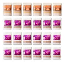 Kit 24 Un Farinha Batata Doce Polpa Laranja e Roxa Pó 10.8kg Kit 24 Un Farinha Batata Doce Polpa Laranja e Roxa Pó 10.8kg