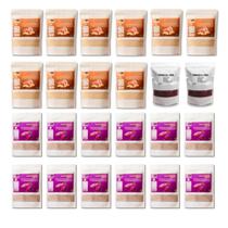 Kit 24 Un Farinha Batata Doce Polpa Laranja, Roxa e Beterraba Pó 10.9kg Kit 24 Un Farinha Batata Doce Polpa Laranja, Roxa e Beterraba Pó 10.9kg