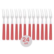 Kit 24 un mini garfinhos p/ petisco inox p/ tábua de frios