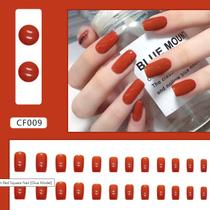 Kit 24 Unhas Postiças Ultra Realistas 3D de Alto Padrão Natural Luxo Acessórios Femininos cor:2