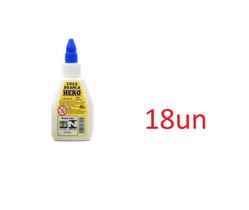 Kit 24 unidades cola branca escolar hero 40g material escola Kit 24 unidades cola branca escolar hero 40g material escola