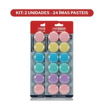 Kit 24 Unidades Ima Redondo Colorido Tom Pastel para Mural Escolar Lousa Infantil e Quarto de Crianca Organizacao Criativa -