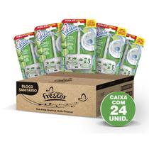 Kit 24 Unidades Pastilha Bloco 30g Detergente Sanitário Odorizante Novo Frescor Privada Vaso Com Suporte Odor:Citrus