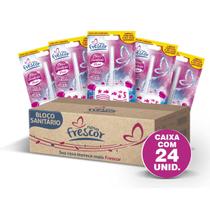 Kit 24 Unidades Pastilha Bloco 30g Detergente Sanitário Odorizante Novo Frescor Privada Vaso Com Suporte