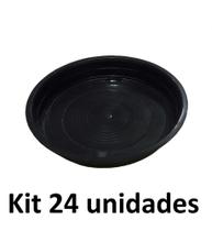 Kit 24 Vaso Plástico Nº 00/01 Para Jardinagem Preto - Gibafer