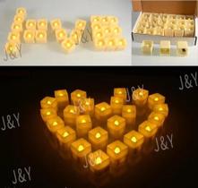 Kit 24 Vela Led Branco Quente Decoração Bateria Testada WM-1363