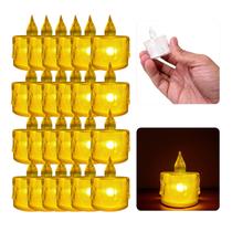 Kit 24 Vela Led Cristal Transparente 5cm Decoração Casamento