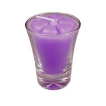 Kit 24 velas lilás 7 cm no copinho 12 h decoração festa