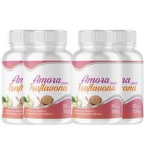 Kit 240 Cápsulas Amora Branca Com Isoflavonas E Vitamina C - NS SUPLEMENTOS