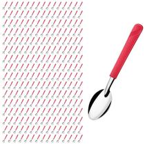 Kit 240 Colheres Linha Luna Vermelho Aço Inox Sorvete Buffet