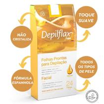 Kit 240 Folhas Prontas Depilação Corporal Depilflax Natural c/12 Caixas