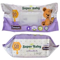 Kit 240 Toalhas Umedecidas Super Baby Green Premium 20x14cm Toque Suave Super Macia