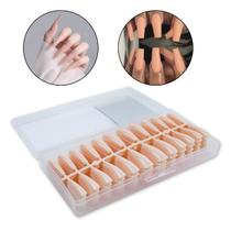 Kit 240 Unha Postiça Soft Gel Bailarina Realista Nude Claro Manicure Unhas Decoradas Nail Art Beleza Mulheres Feminino