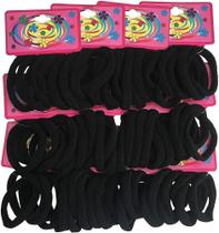 Kit 240 Unidades Elástico De Cabelo Rabicó Xuxinha Preta