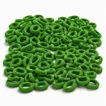 Kit 240 Xuxinha verde de Cabelo Elástico Mini Rabinho rabicó