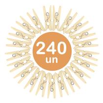 Kit 240un Mini prendedor pregador grampos madeira natural
