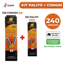 Kit 240x Pilhas 120 AAA Palito + 120 AA Comum 1,5v RELINX Zinco Carbono Envio em 24h Kit 240x Pilhas 120 AAA Palito + 120 AA Comum 1,5v RELINX Zinco Carbono Envio em 24h