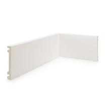 Kit 24m Linear Rodapé Alizar de Poliestireno 10cm X 1,5cm X 240cm Liso Nfr