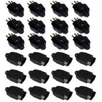 Kit 24un Plugue Tomada Macho Fêmea Preto 20a Weg