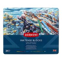 Kit 24x Giz Aquarelavel Derwent Inktense Blocks Estojo Lata Kit 24x Giz Aquarelavel Derwent Inktense Blocks Estojo Lata