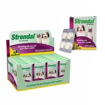 Kit 24X Strondal 4 Comprimidos Indubras Vermífugo Cães E