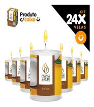 Kit 24x Vela Aromática Vela Perfumada 60g - Coco